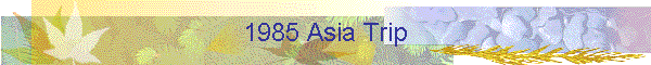 1985 Asia Trip