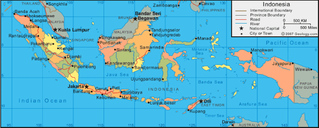 Indonesia political map